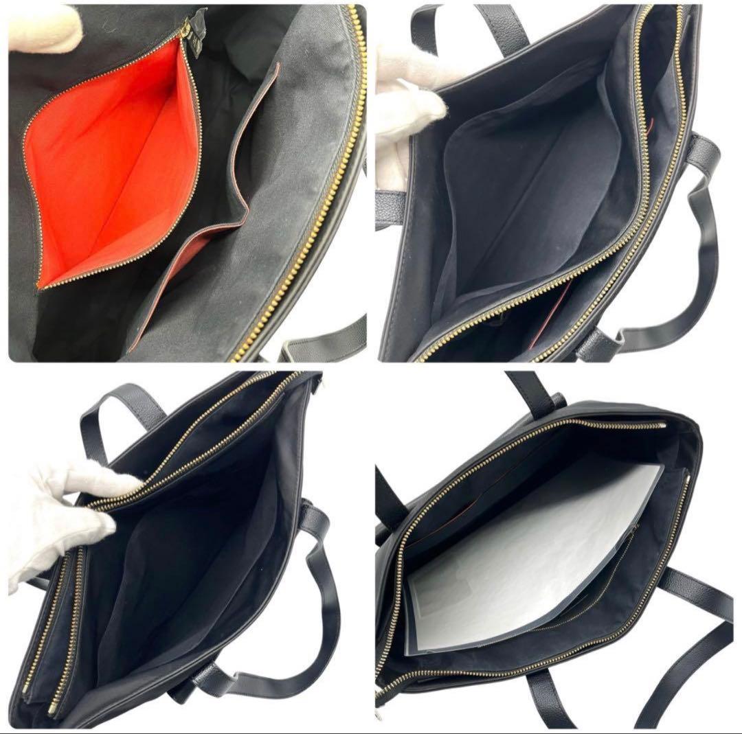 極美品 PaulSmith トートバッグ マルチストライプ A4 黒