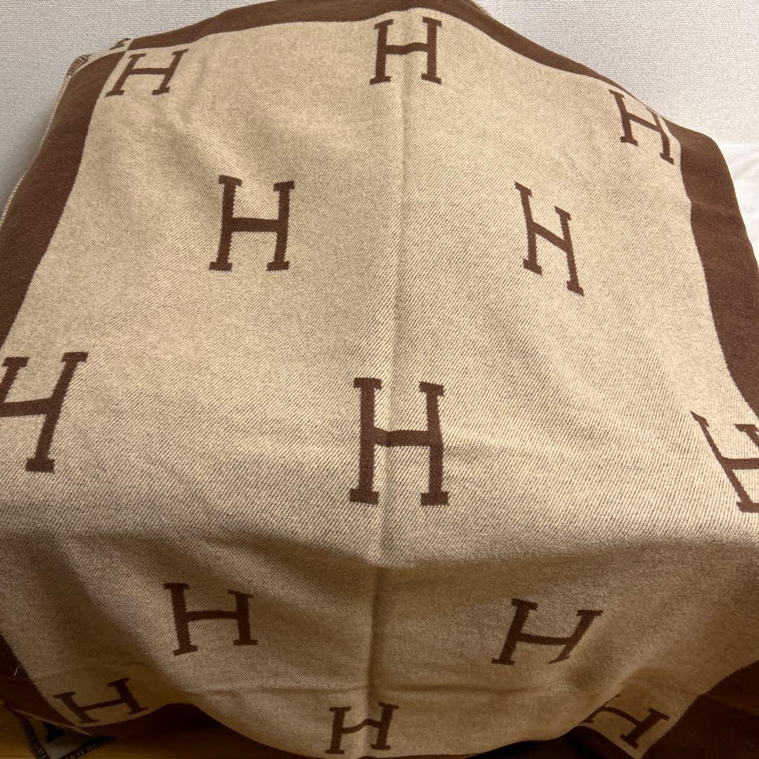 HERMÉS ウールカシミヤブランケット