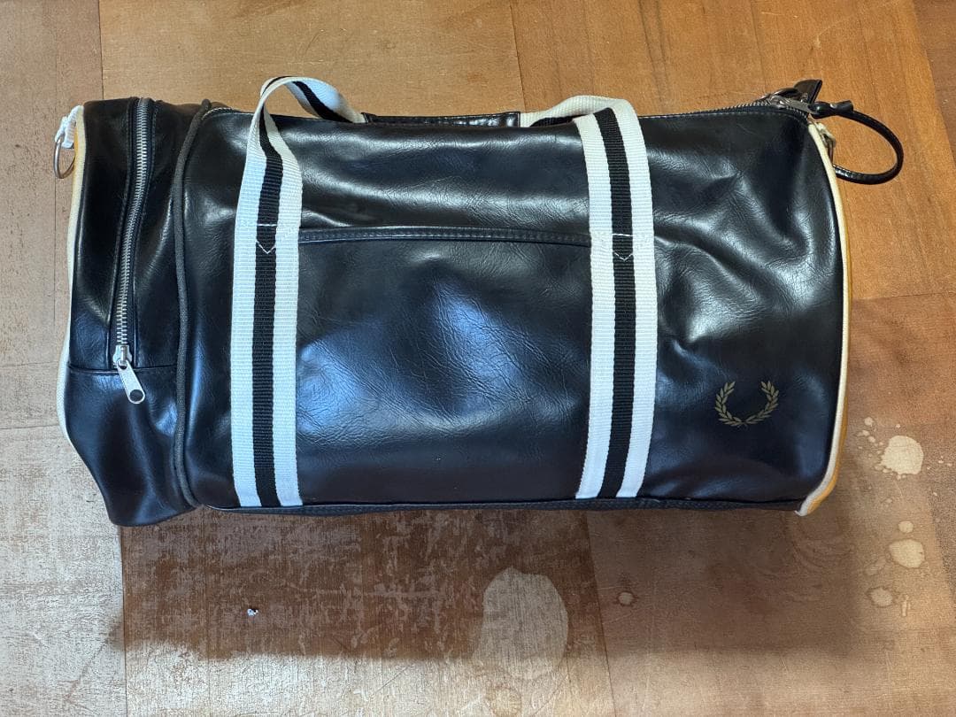 FRED PERRY ドラムバッグ 黒/黄