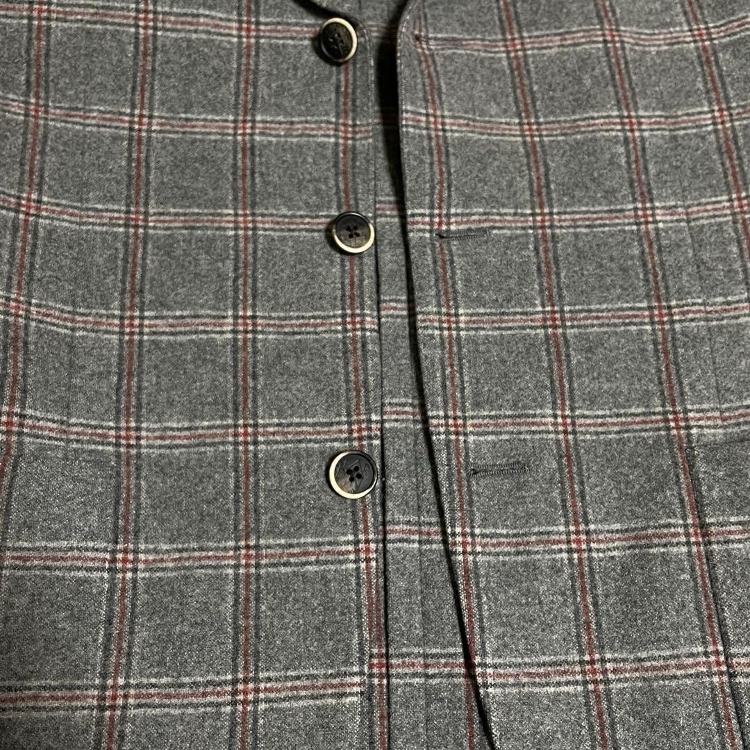 LARDINI ラルディーニ ウールテーラードジャケット チェック 46