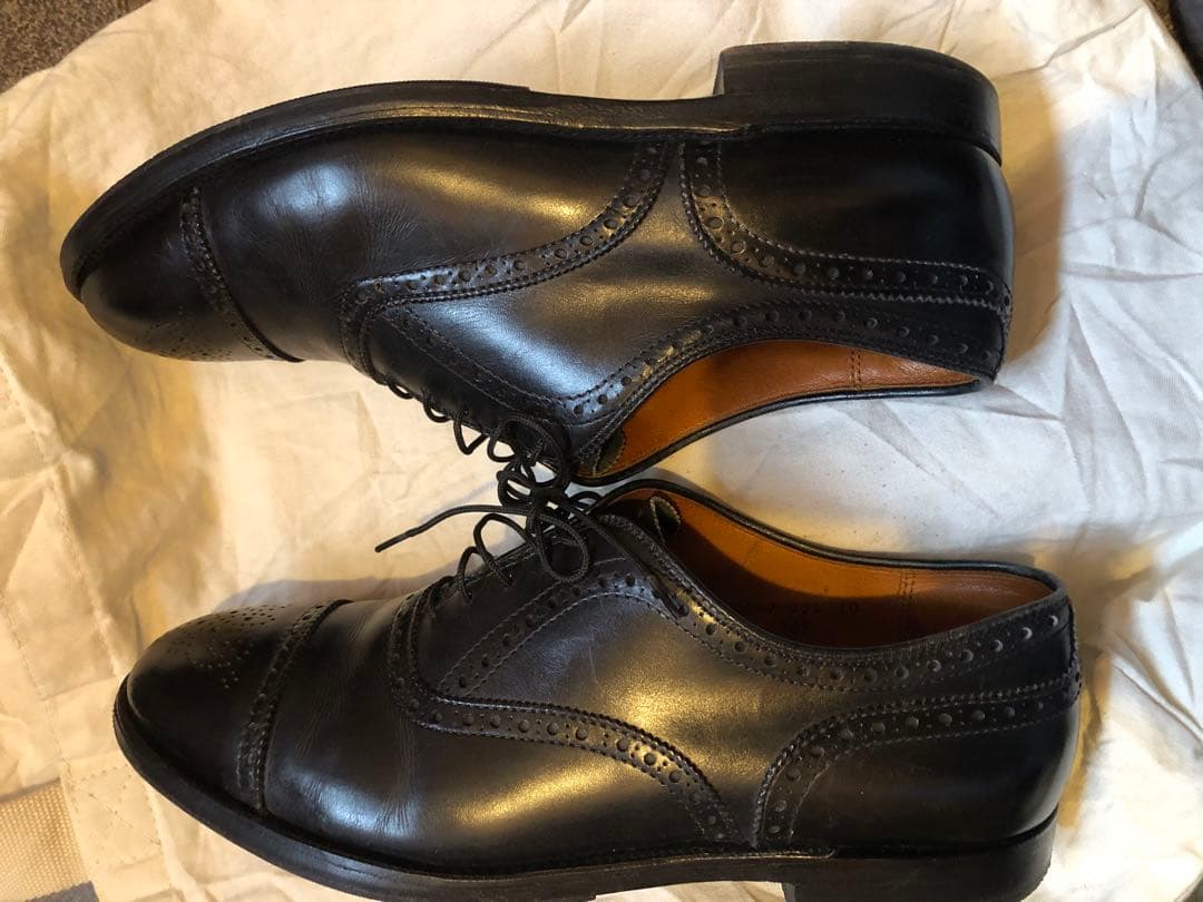 値下げしました。 Alden 909 メダリオンチップ 9半　シューキーパー付