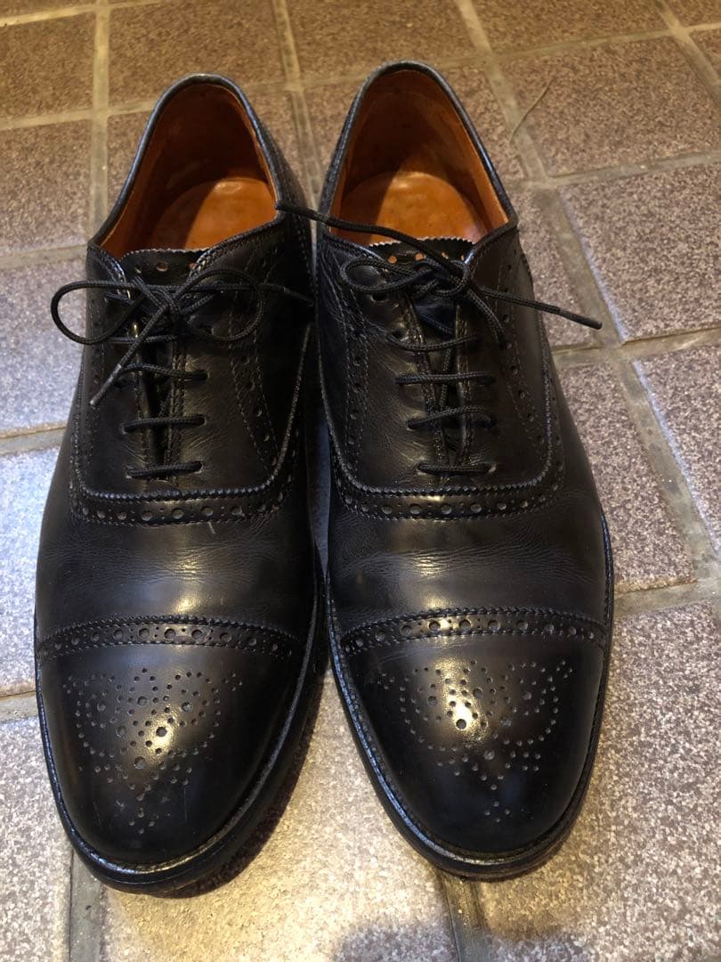 値下げしました。 Alden 909 メダリオンチップ 9半　シューキーパー付