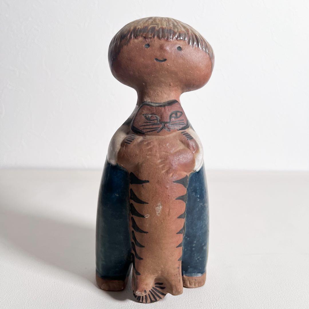 Lisa Larson リサラーソン UNGAR Pelle 少年と猫 北欧