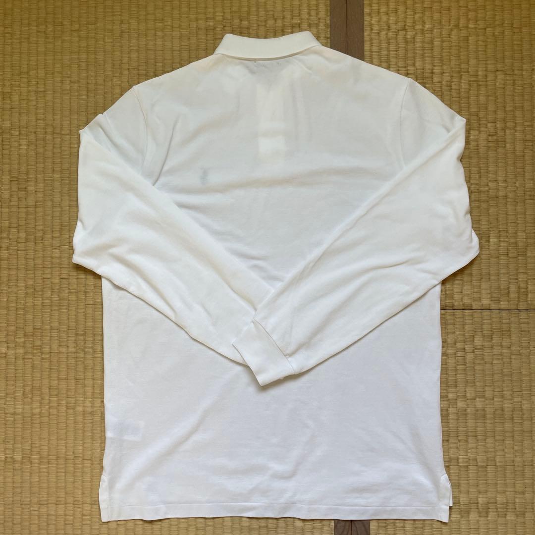 【ポロ・ラルフ・ローレン 】長袖ポロシャツ ホワイト メンズ 新品 美品 M