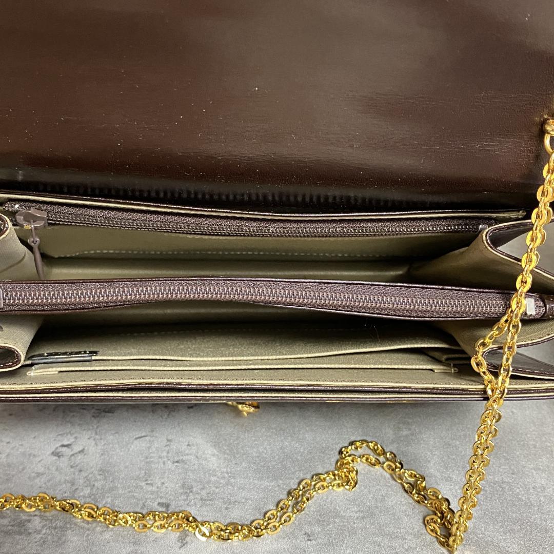 ✨極美品✨銀座和光 WAKO レザー チェーン ショルダーバッグ ゴールド