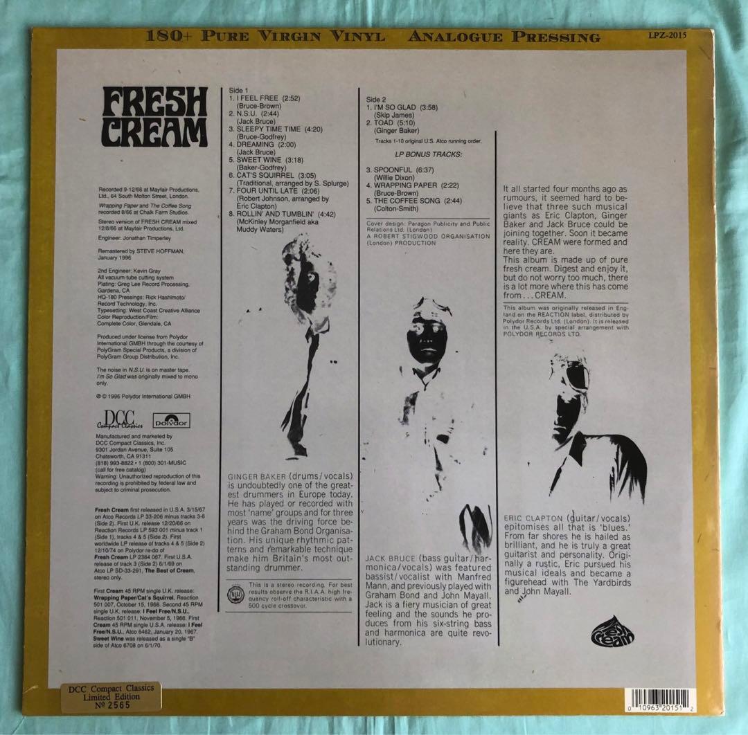 【希少DCC盤】クリーム　フレッシュ・クリーム
