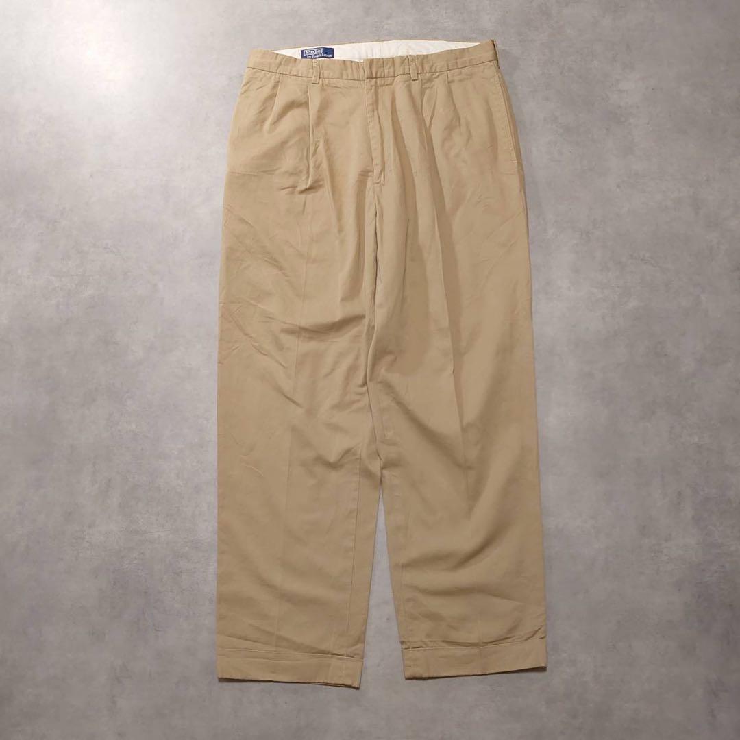 ポロチノPolo by Ralph Laurenツータックチノパンツ古着K286