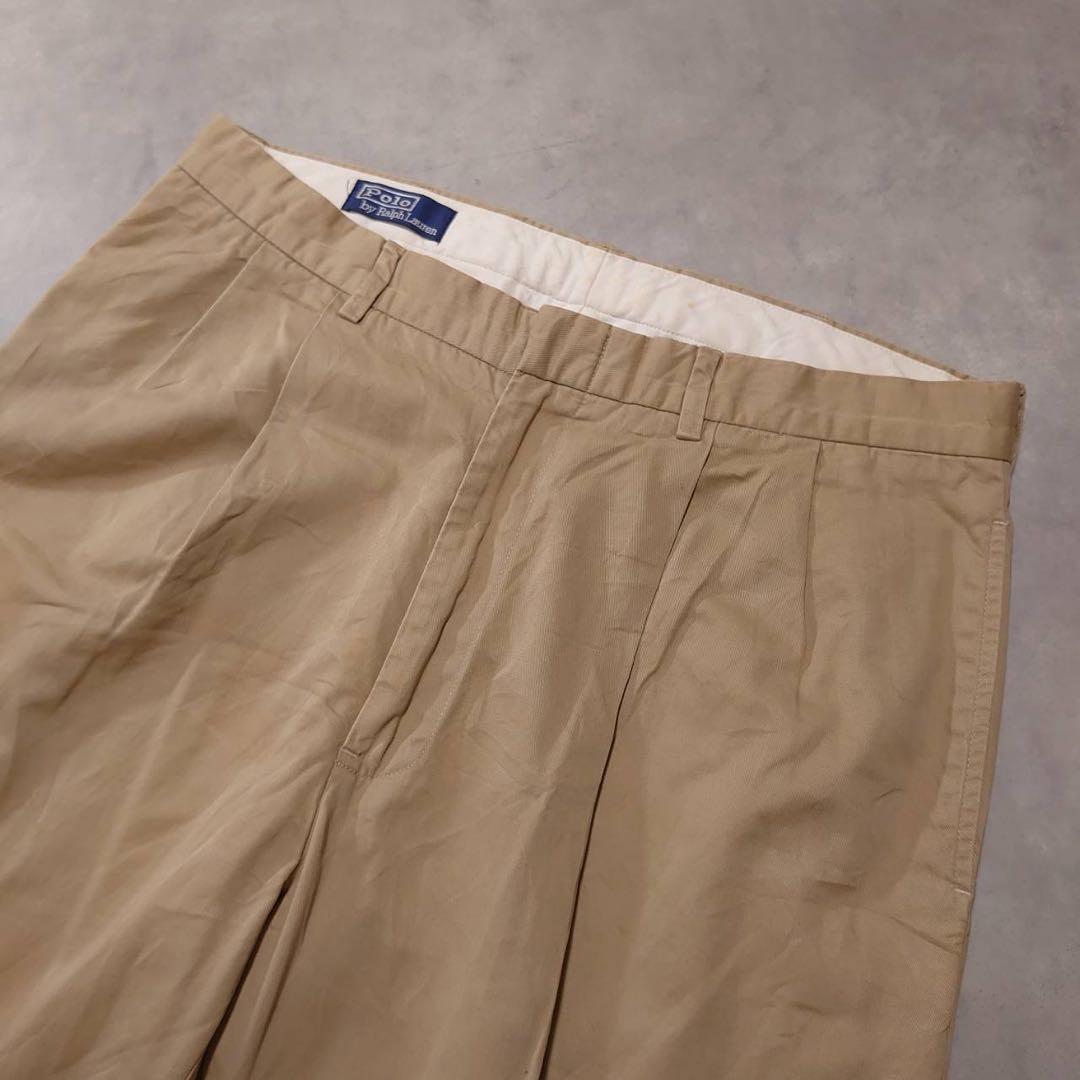 ポロチノPolo by Ralph Laurenツータックチノパンツ古着K286