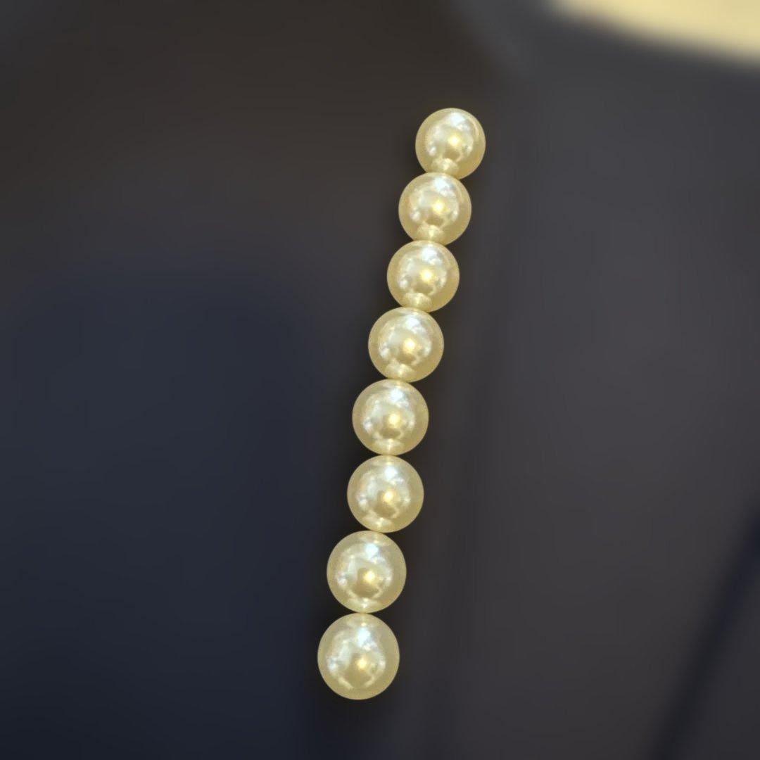 セルフォード　ネイビー ベスト パールボタン