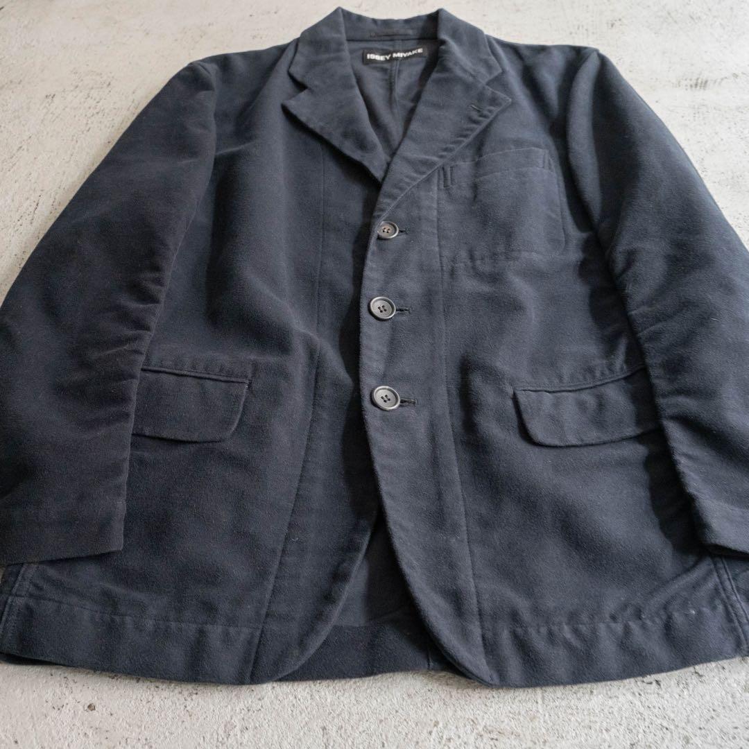94AW ISSEY MIYAKE コットン テーラードジャケット ブラック