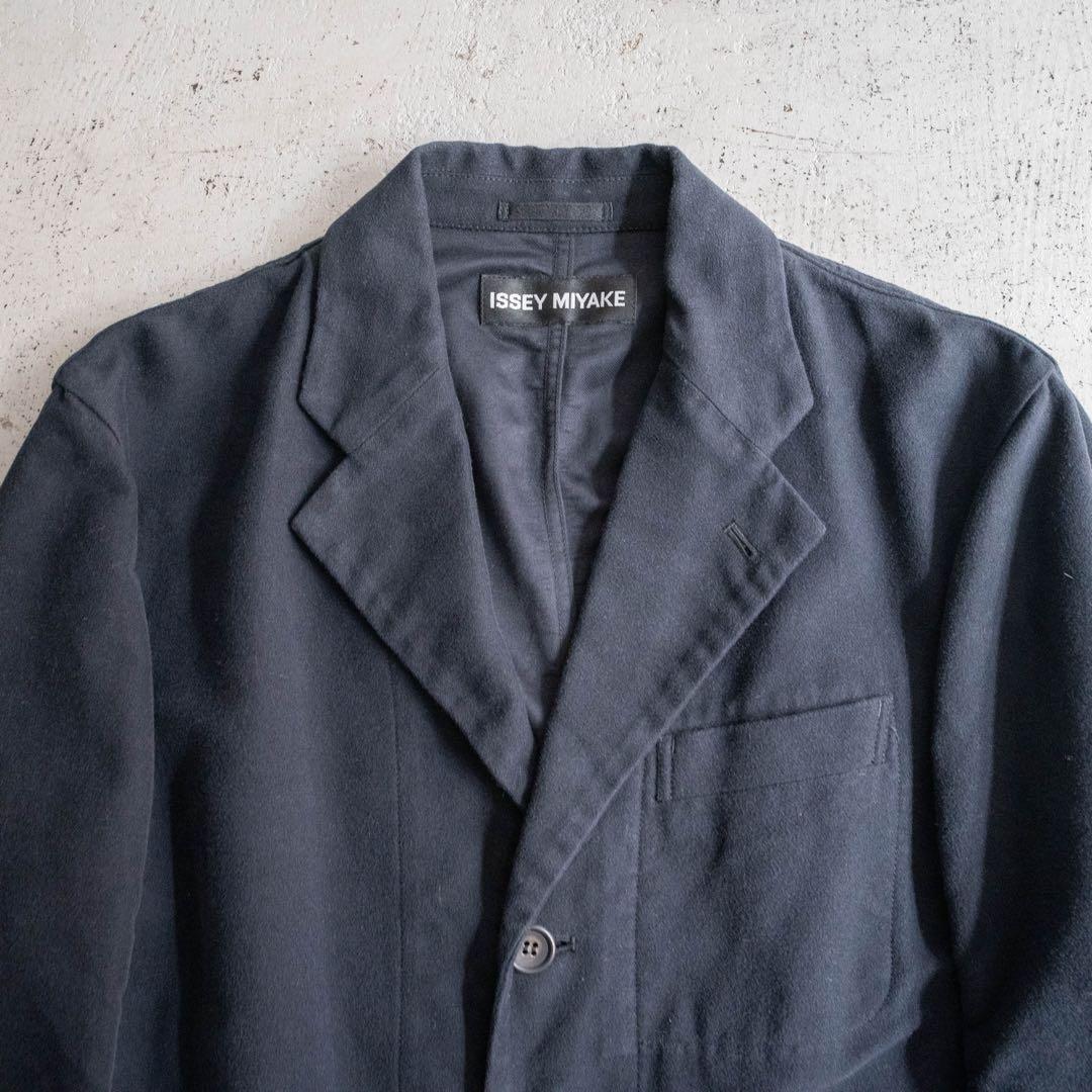 94AW ISSEY MIYAKE コットン テーラードジャケット ブラック