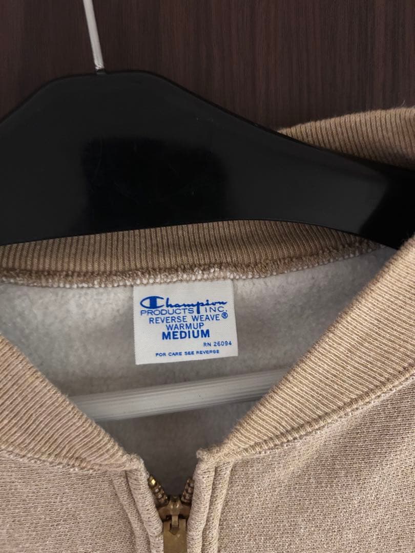 FRAMeWORK CHAMPIONハーフZIPスウェット　ベージュ