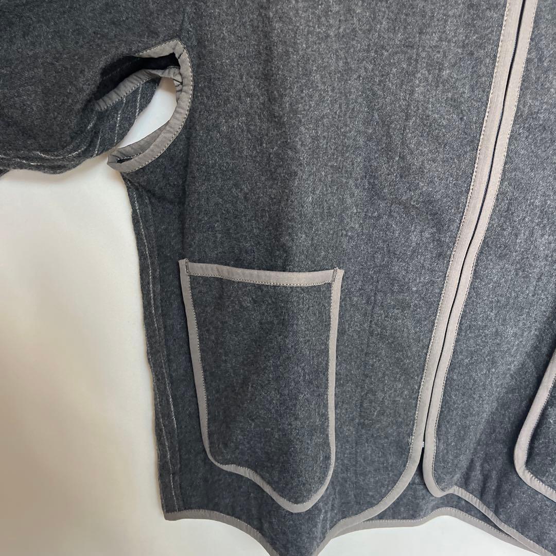 新品 sandwaterr ライナー ノーカラー シャツ ジャケット グレー2