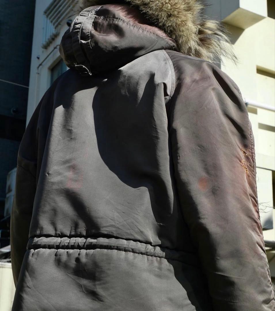 N3B 当時物 実物 ミリタリージャケット コヨーテファー付き