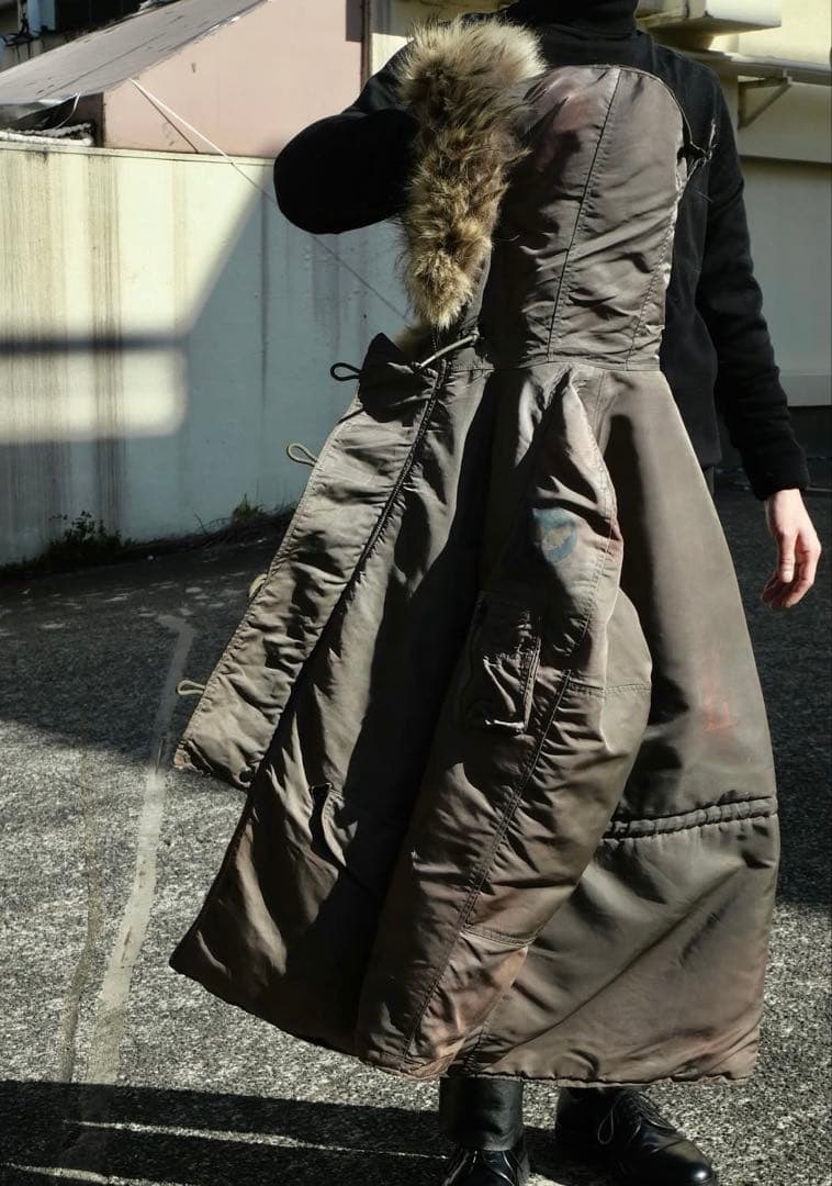 N3B 当時物 実物 ミリタリージャケット コヨーテファー付き