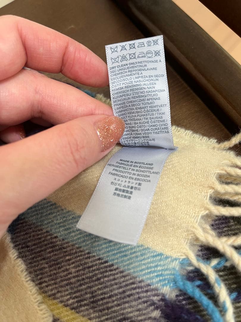 【2/11限定値下げ】ジョンストンズ100%カシミヤ ストール 大判