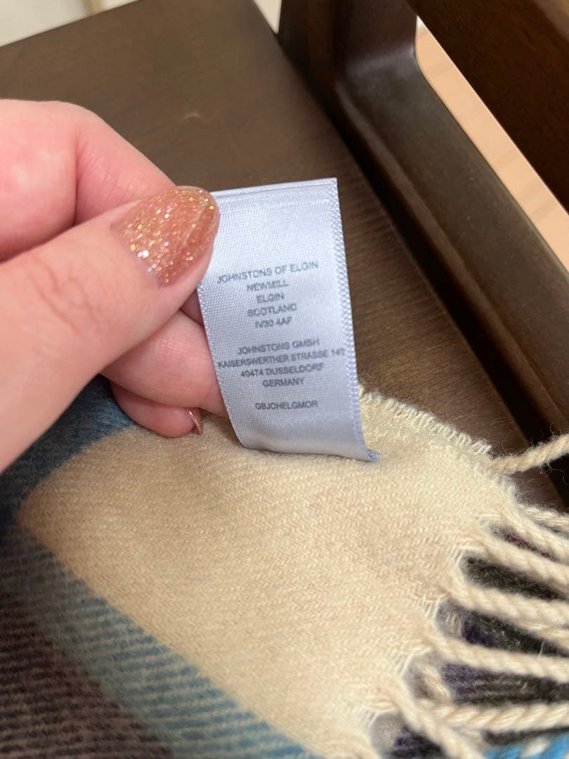 【2/11限定値下げ】ジョンストンズ100%カシミヤ ストール 大判