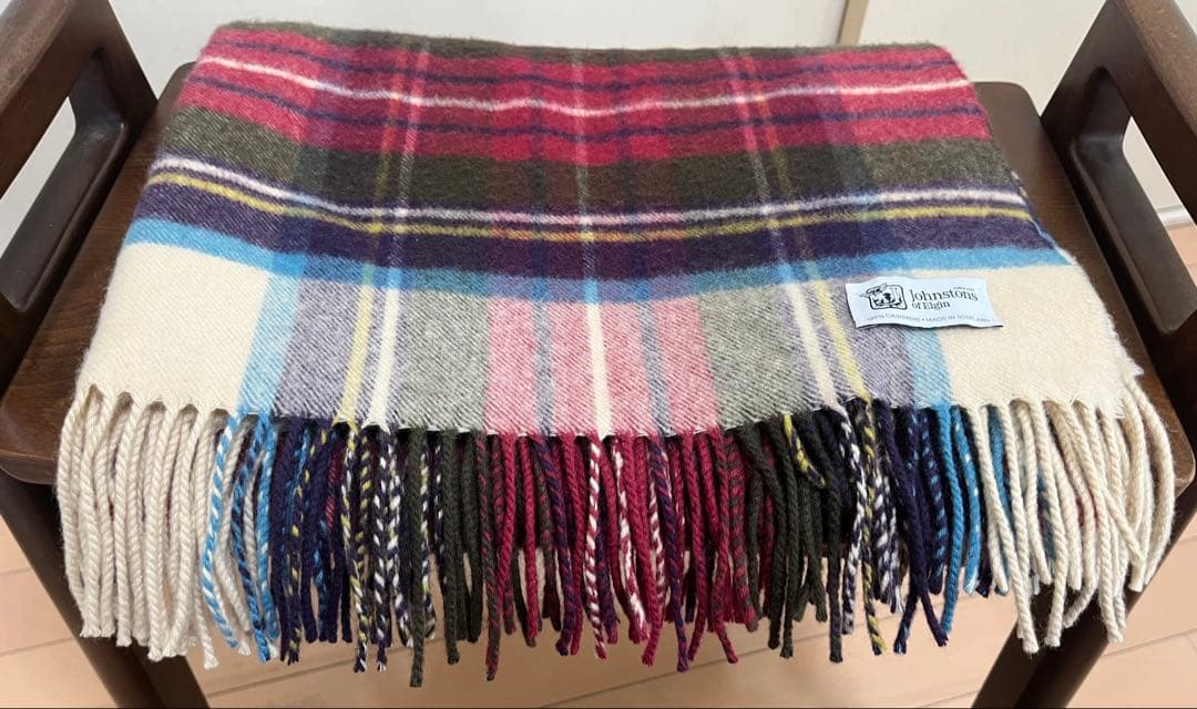 【2/11限定値下げ】ジョンストンズ100%カシミヤ ストール 大判
