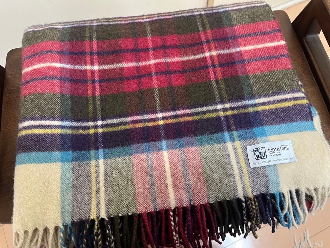 【2/11限定値下げ】ジョンストンズ100%カシミヤ ストール 大判