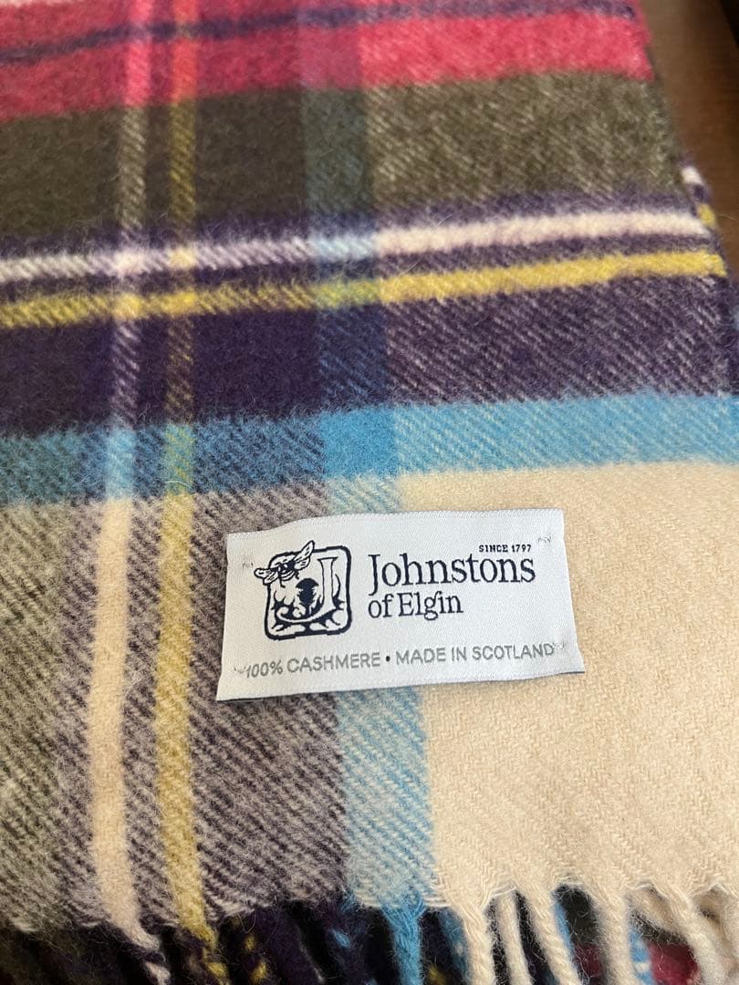 【2/11限定値下げ】ジョンストンズ100%カシミヤ ストール 大判