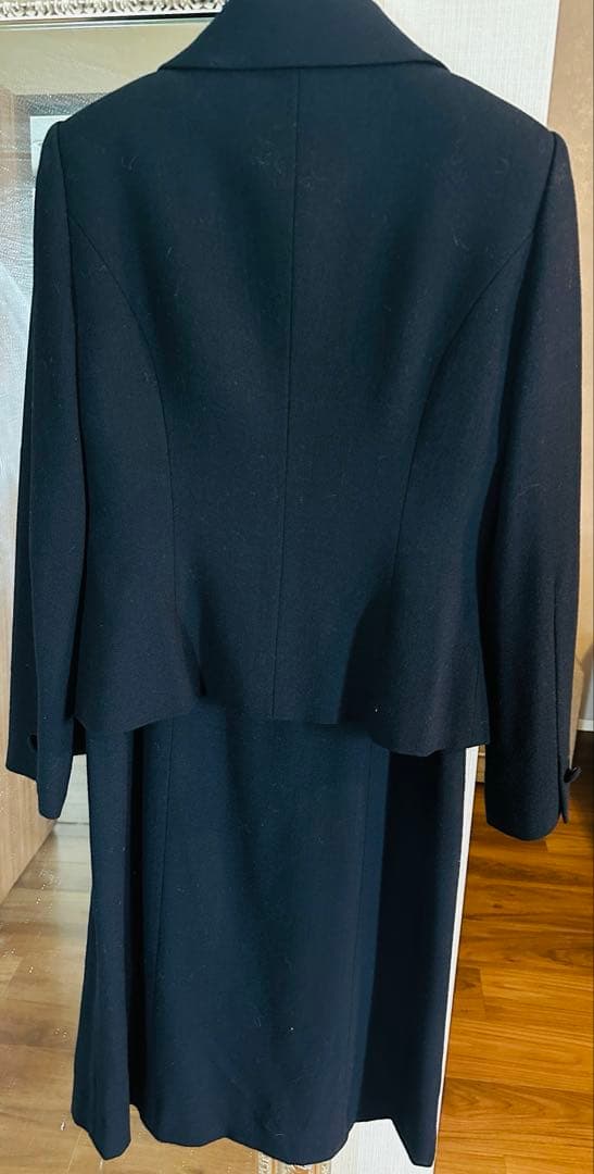 お受験　ワンピーススーツ　ワンピ11号　ジャケット9号ネイビー　ヌーヴコンフィニ