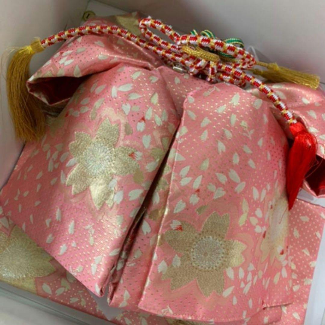 七五三 女の子 着物 帯 小物 セット 赤とピンク 花柄 さくら 7歳 式部浪漫