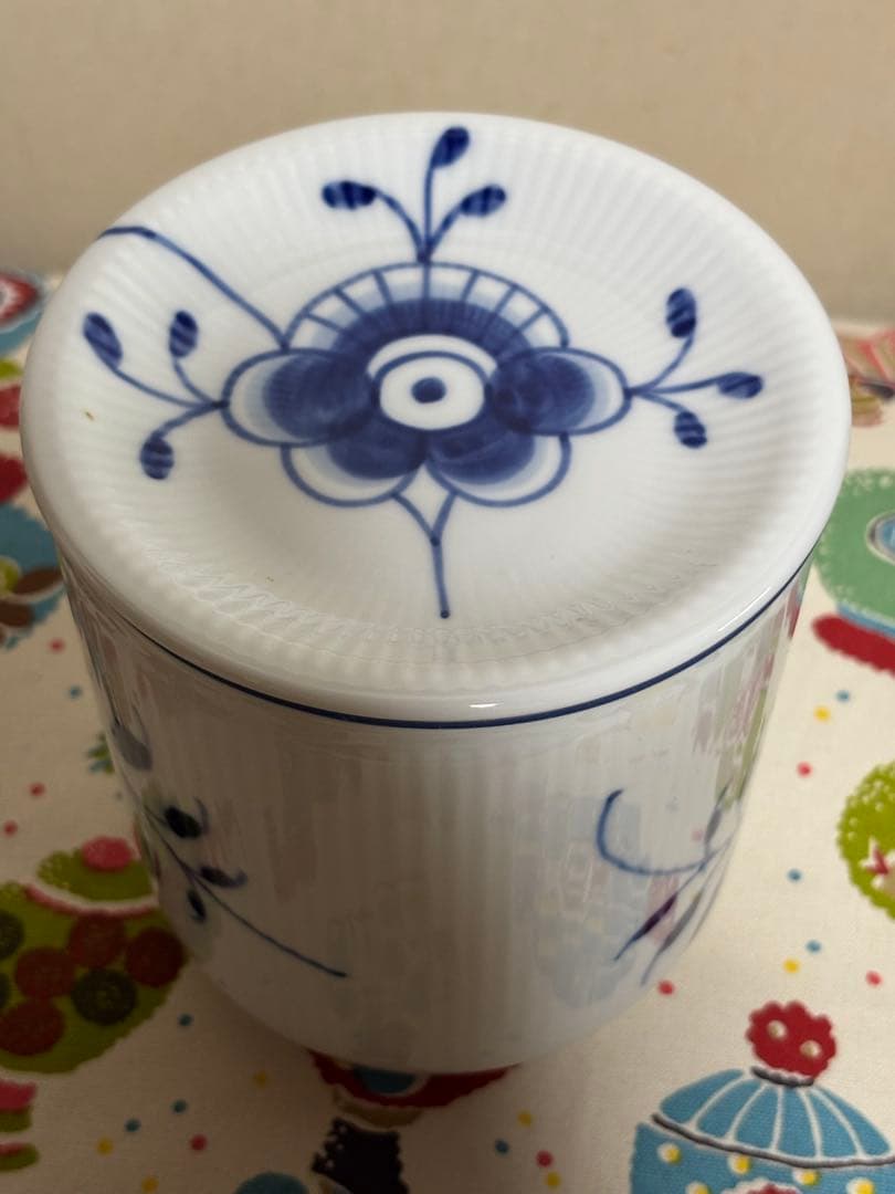 ロイヤルコペンハーゲン　ブルーフルーテッド メガ コンテナー　キャニスター