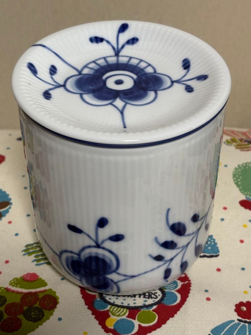 ロイヤルコペンハーゲン　ブルーフルーテッド メガ コンテナー　キャニスター