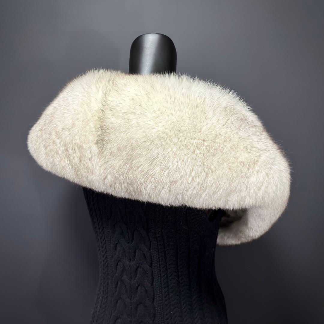 【美淡】SAGA FOX サガフォックス ショール ブルーフォックス 雪霜 品格