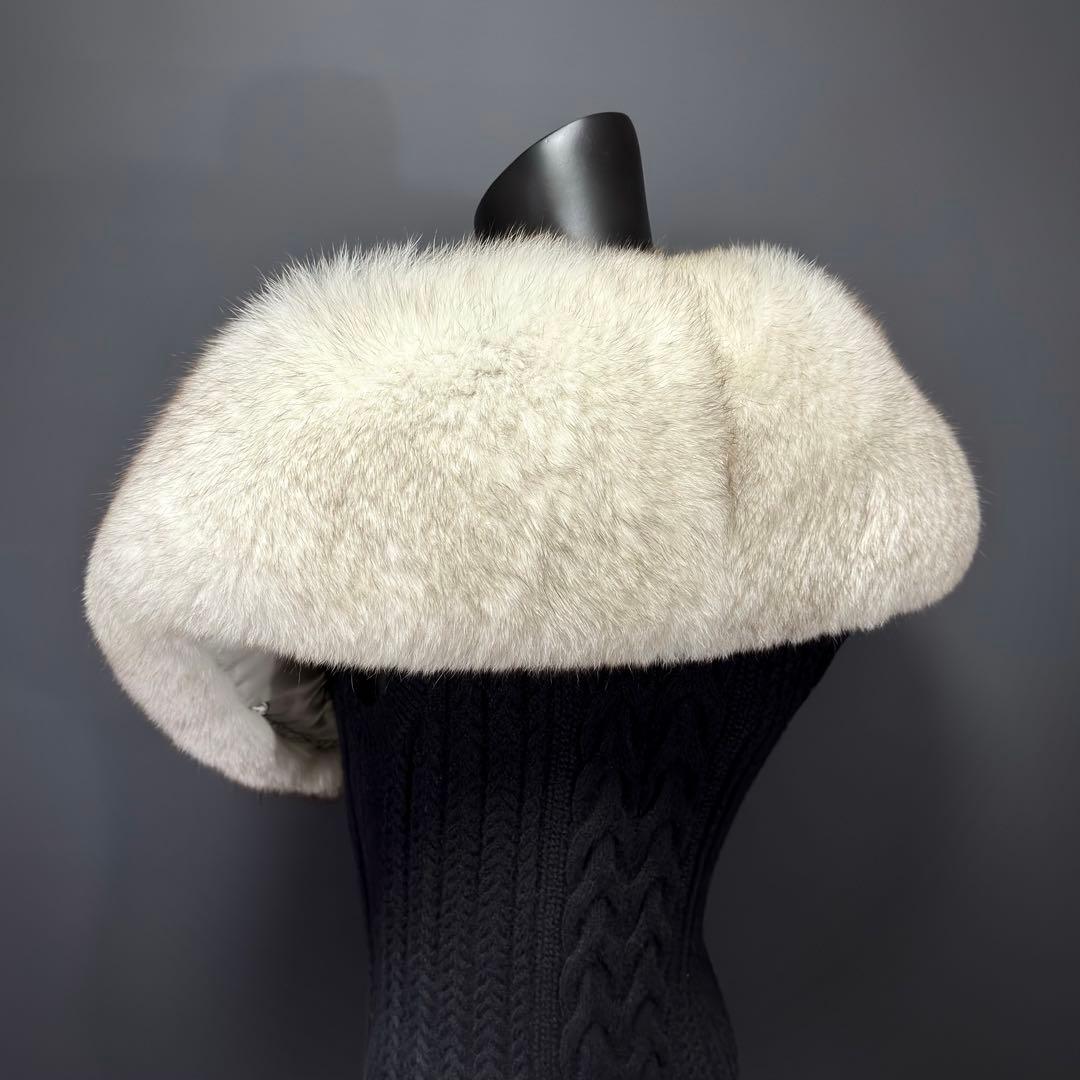 【美淡】SAGA FOX サガフォックス ショール ブルーフォックス 雪霜 品格