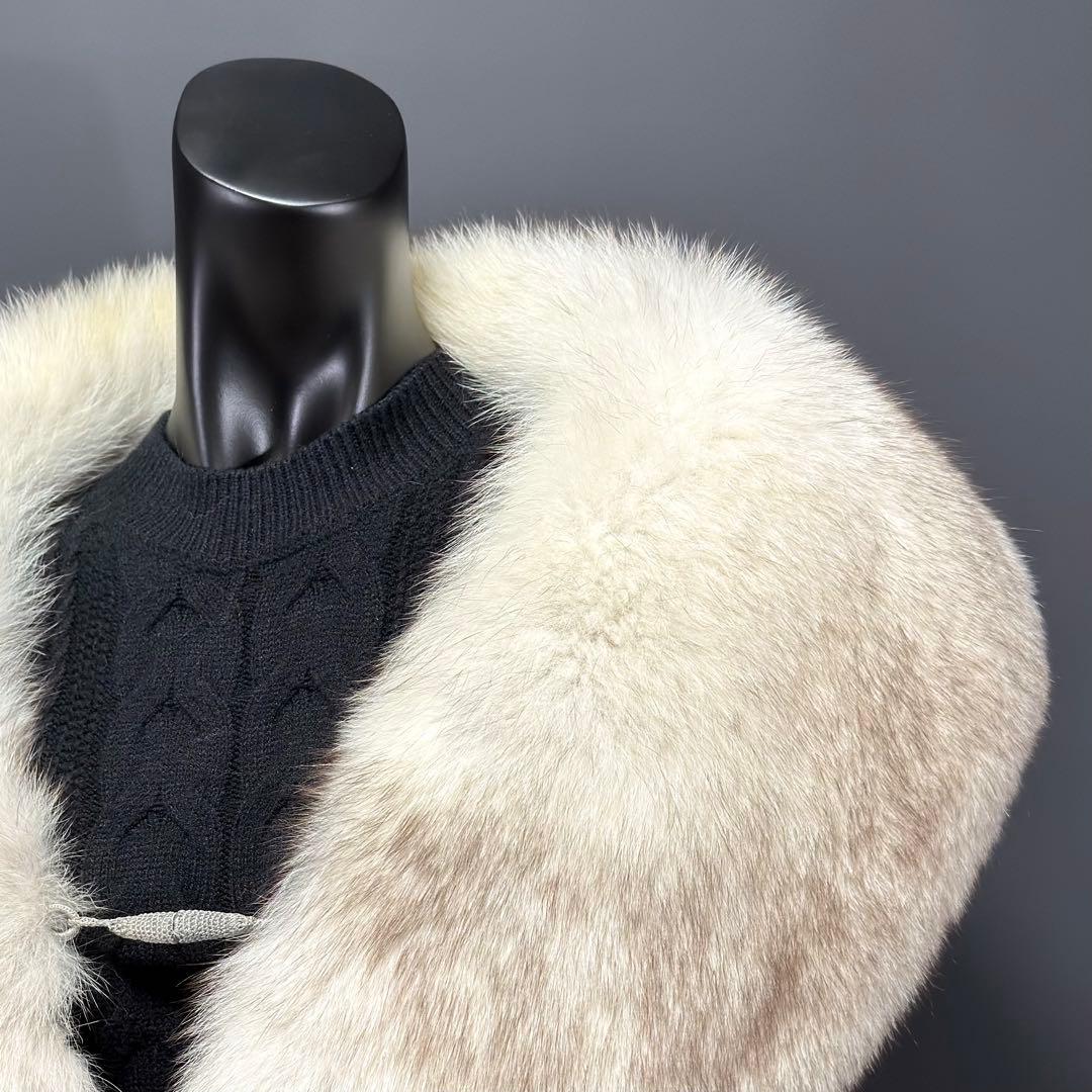 【美淡】SAGA FOX サガフォックス ショール ブルーフォックス 雪霜 品格