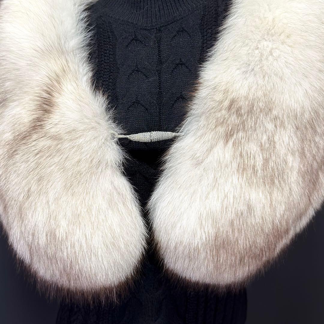 【美淡】SAGA FOX サガフォックス ショール ブルーフォックス 雪霜 品格