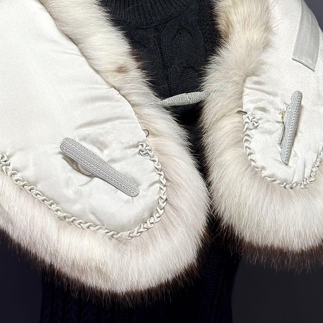 【美淡】SAGA FOX サガフォックス ショール ブルーフォックス 雪霜 品格