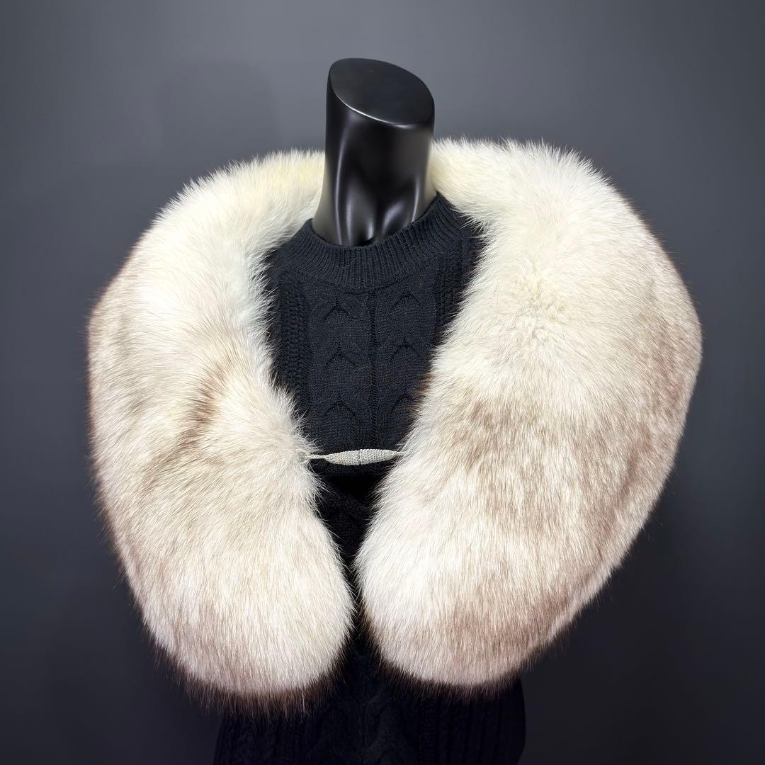 【美淡】SAGA FOX サガフォックス ショール ブルーフォックス 雪霜 品格