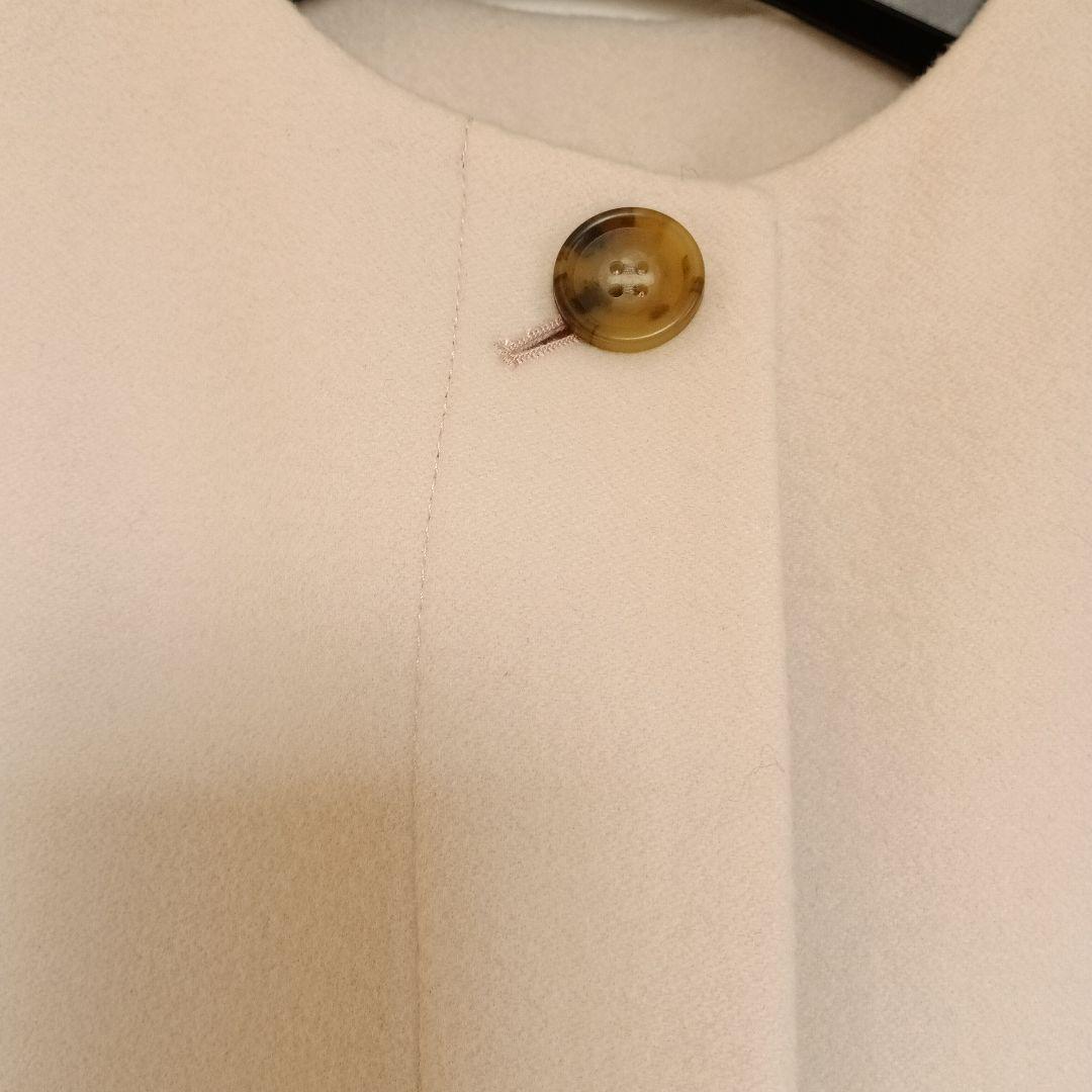 23区のカシミヤ混ピンクベージュのコート