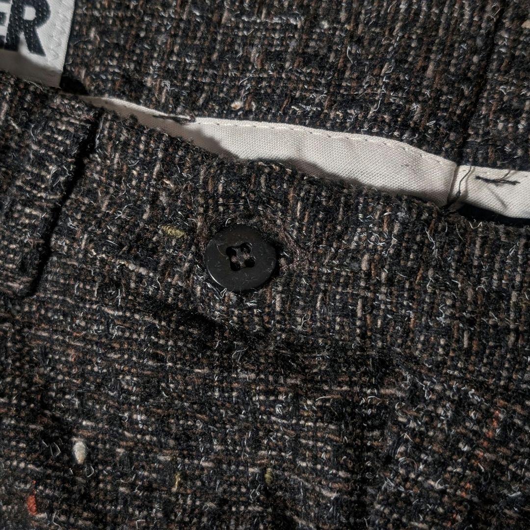 60s 70s　USA製　ロケットtalon　ごまパンツ　カスリ柄　ウール混