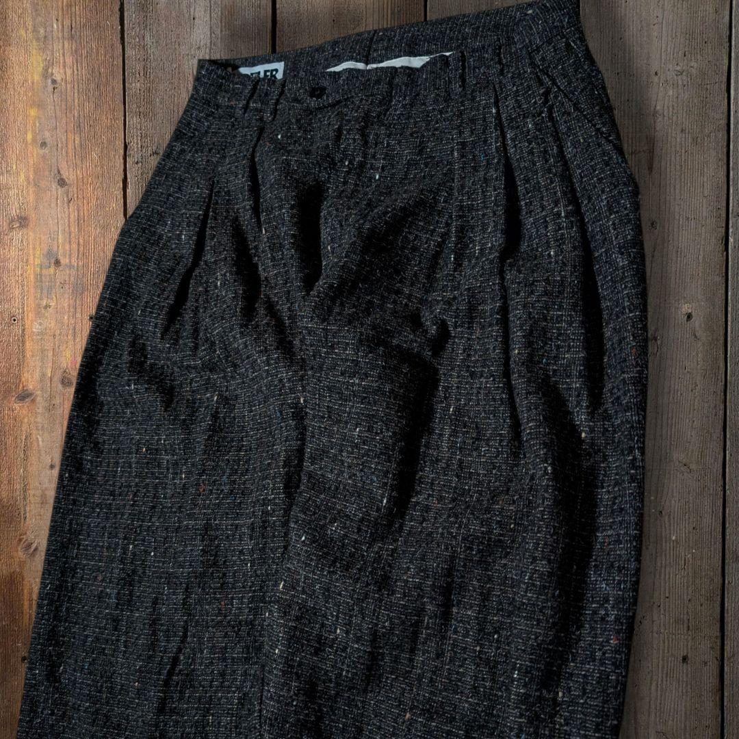 60s 70s　USA製　ロケットtalon　ごまパンツ　カスリ柄　ウール混