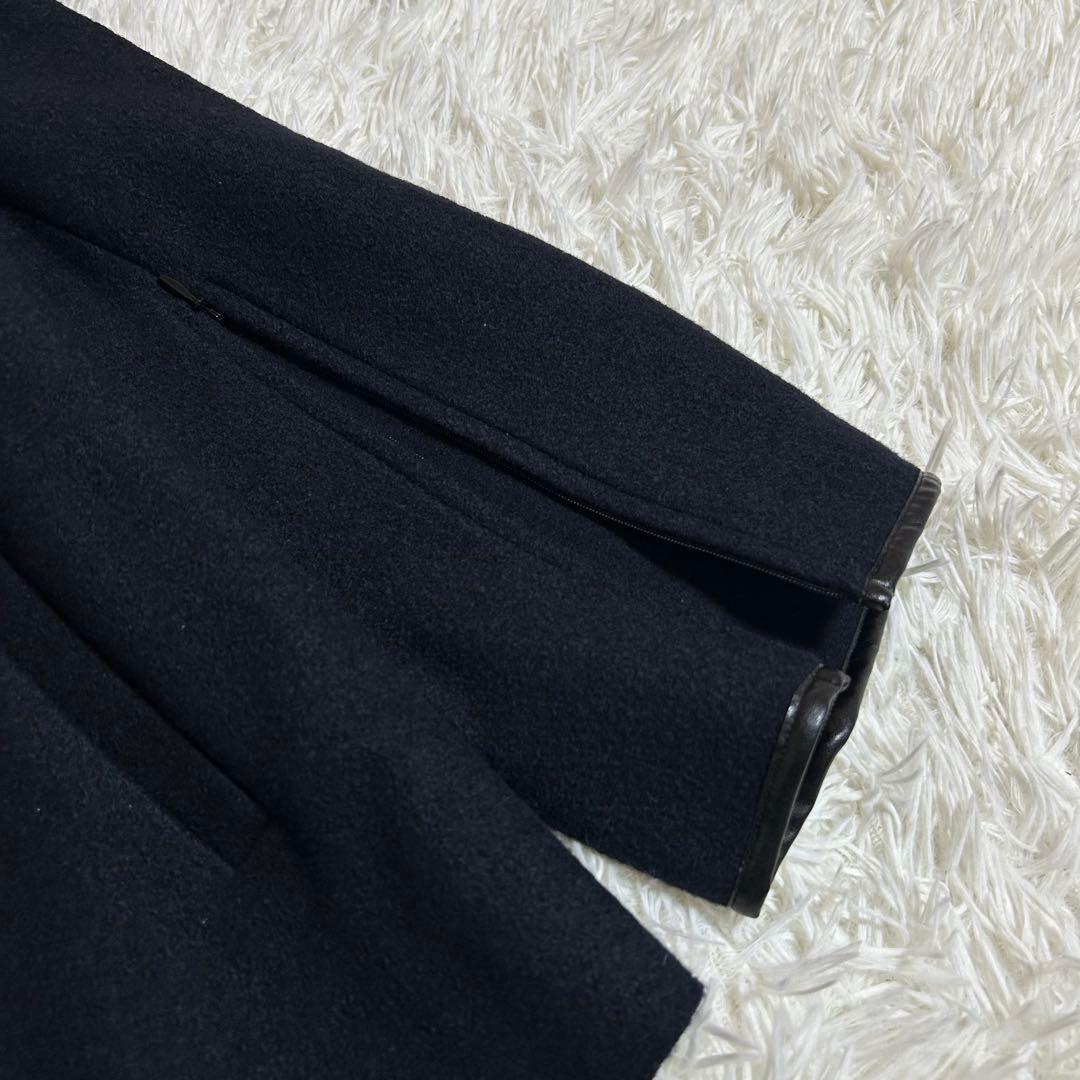 新品タグ付✨冬春に◎23区 2023年モデル ウール混ノーカラーアウター コート