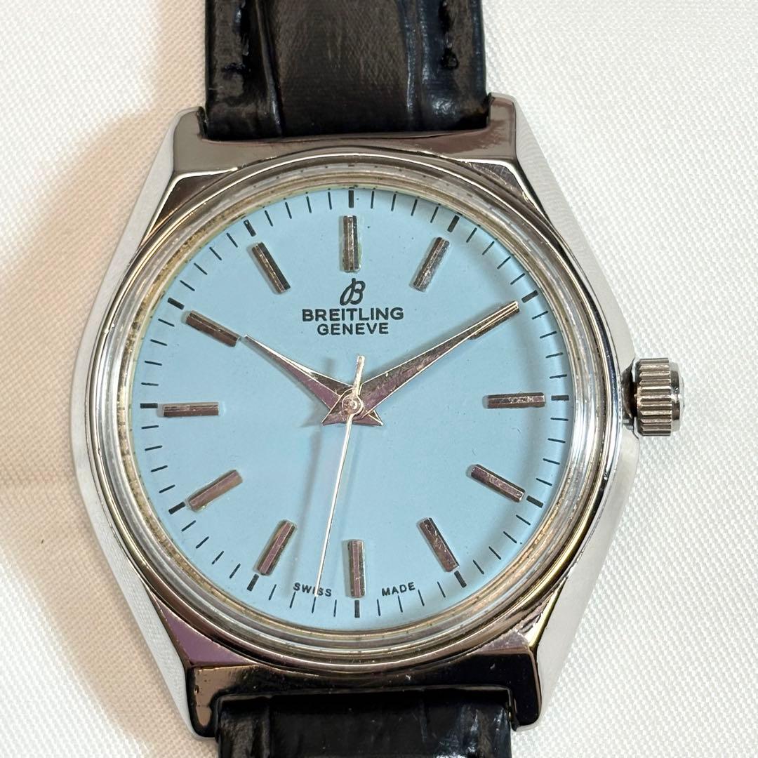 11628 青 【希少・極美品】ブライトリング 手巻き ヴィンテージ
