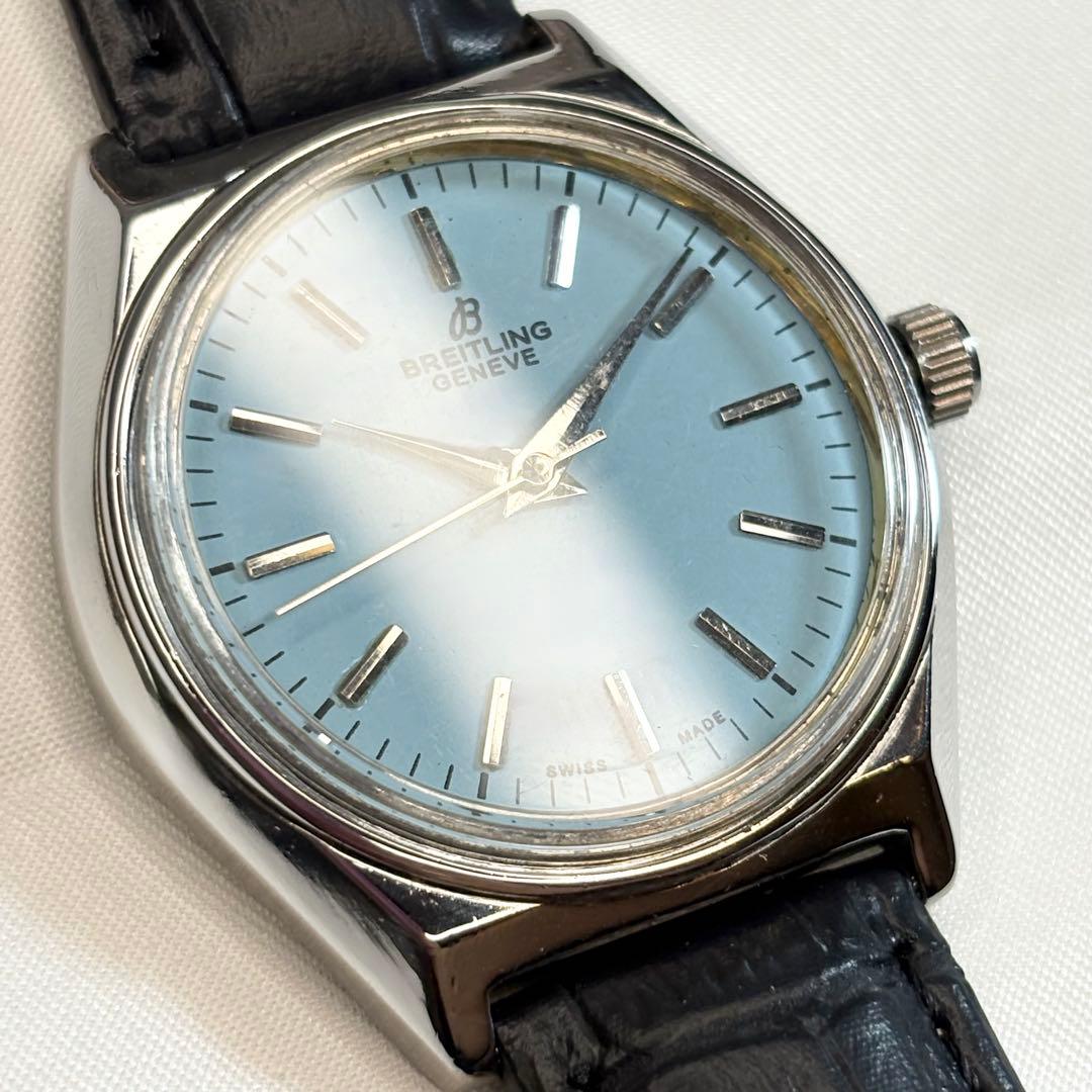 11628 青 【希少・極美品】ブライトリング 手巻き ヴィンテージ