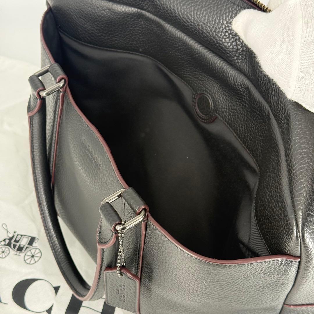 コーチ ボストンバッグ 2WAY ビジネスバック ブラック レザー F78130