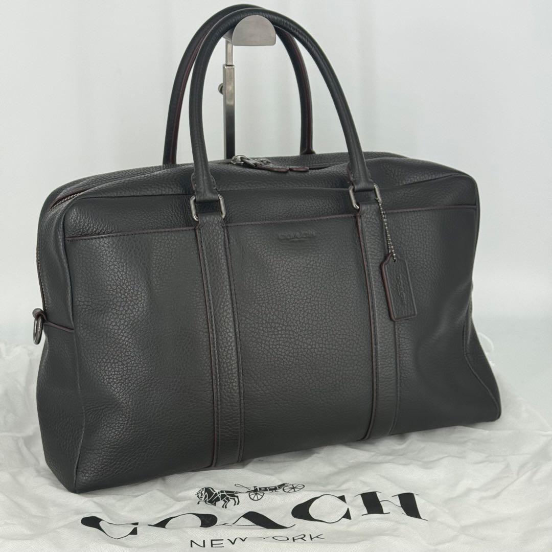 コーチ ボストンバッグ 2WAY ビジネスバック ブラック レザー F78130