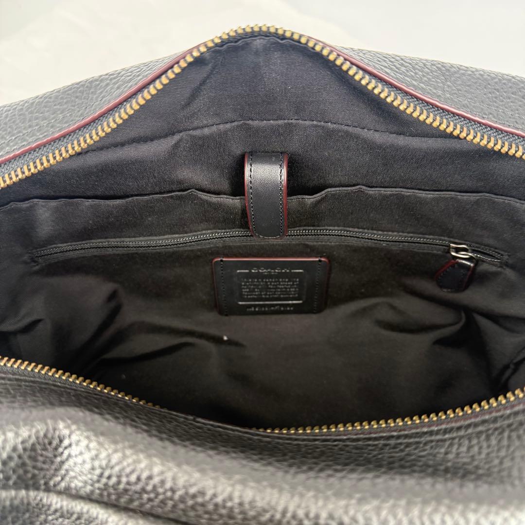 コーチ ボストンバッグ 2WAY ビジネスバック ブラック レザー F78130