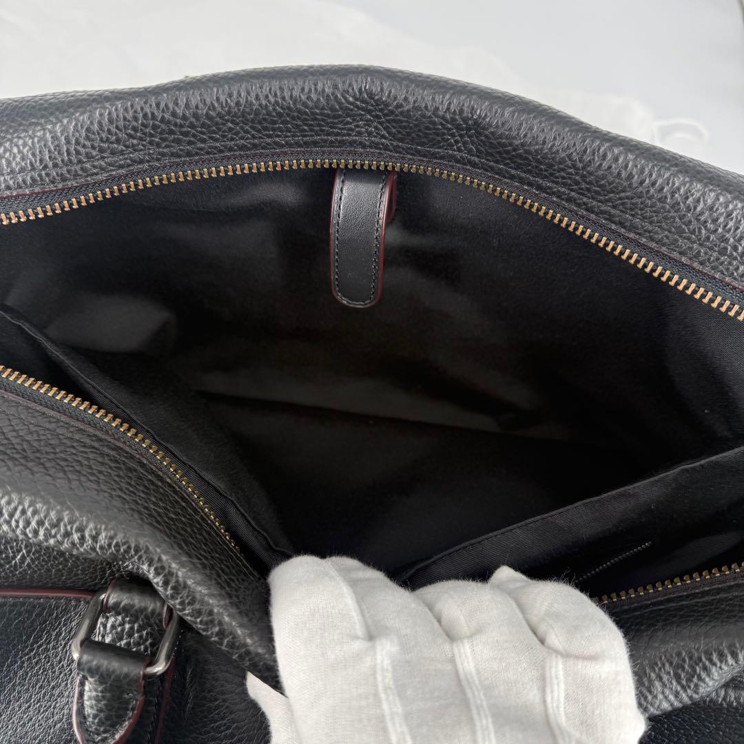 コーチ ボストンバッグ 2WAY ビジネスバック ブラック レザー F78130