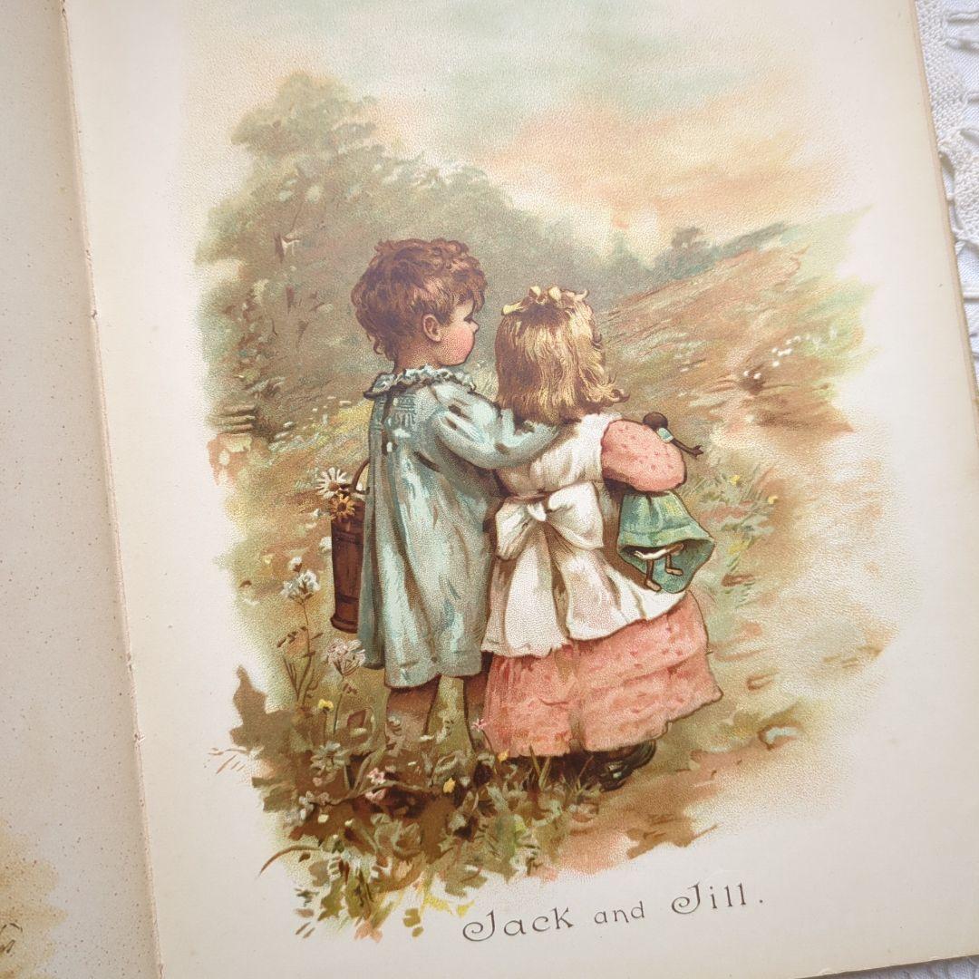 あき 超稀少1890アンティーク絵本 初版本 洋書古書 児童書