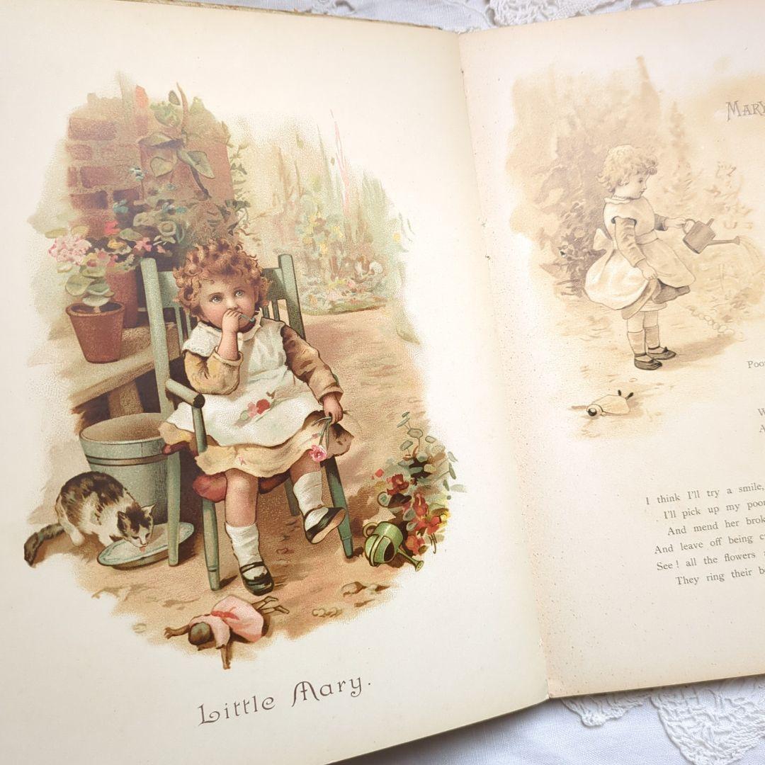 あき 超稀少1890アンティーク絵本 初版本 洋書古書 児童書