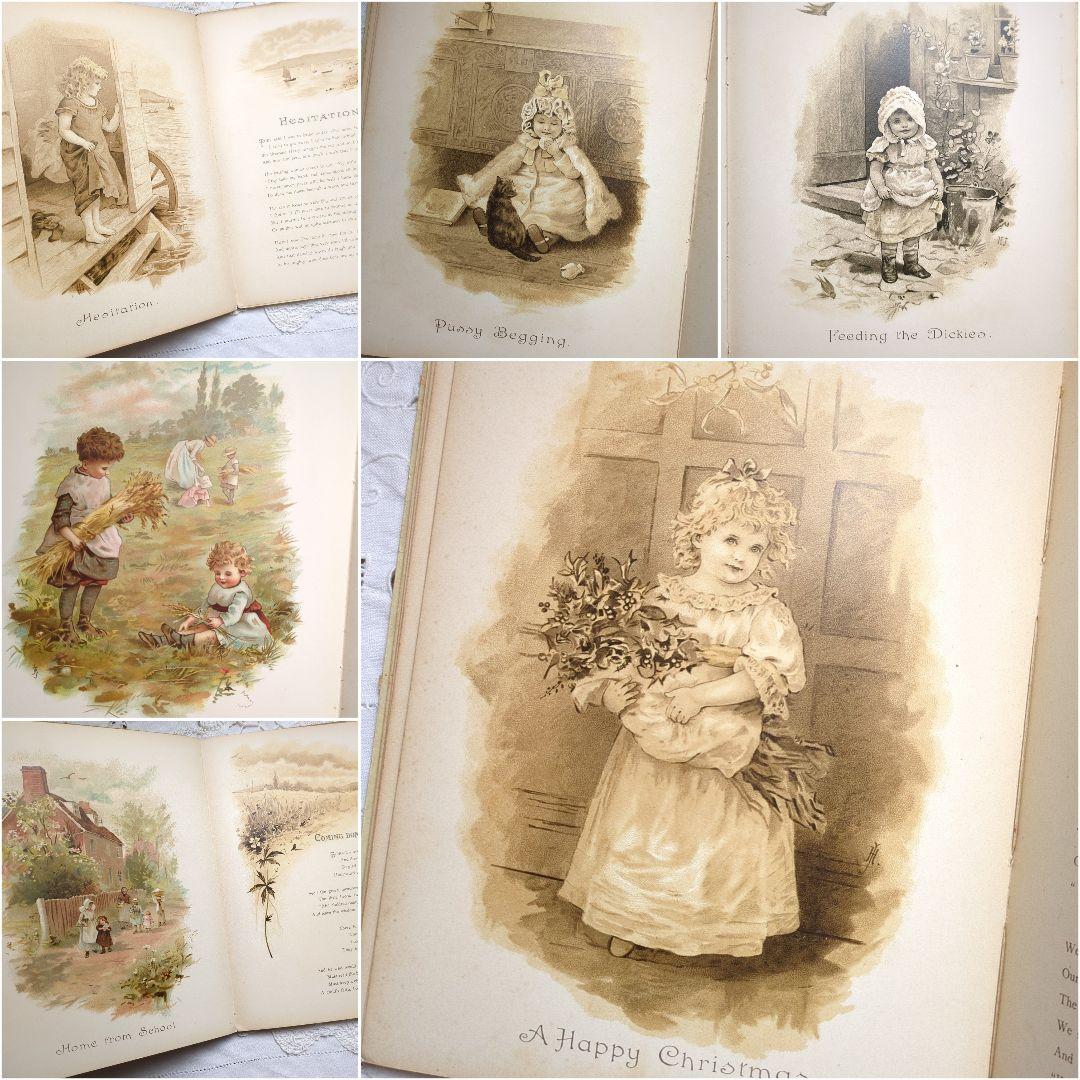 あき 超稀少1890アンティーク絵本 初版本 洋書古書 児童書