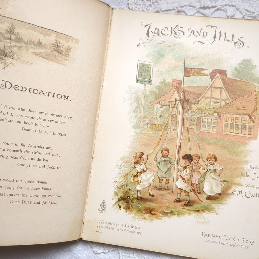 あき 超稀少1890アンティーク絵本 初版本 洋書古書 児童書