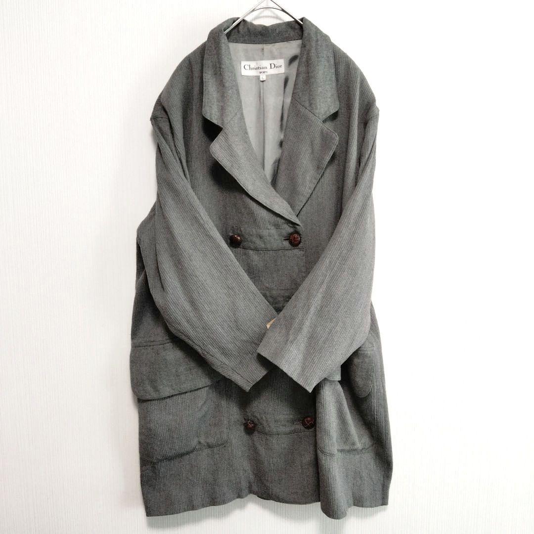 合馬公式アカウント1　クリスチャンディオールDiorダブルボタン裏地ありL