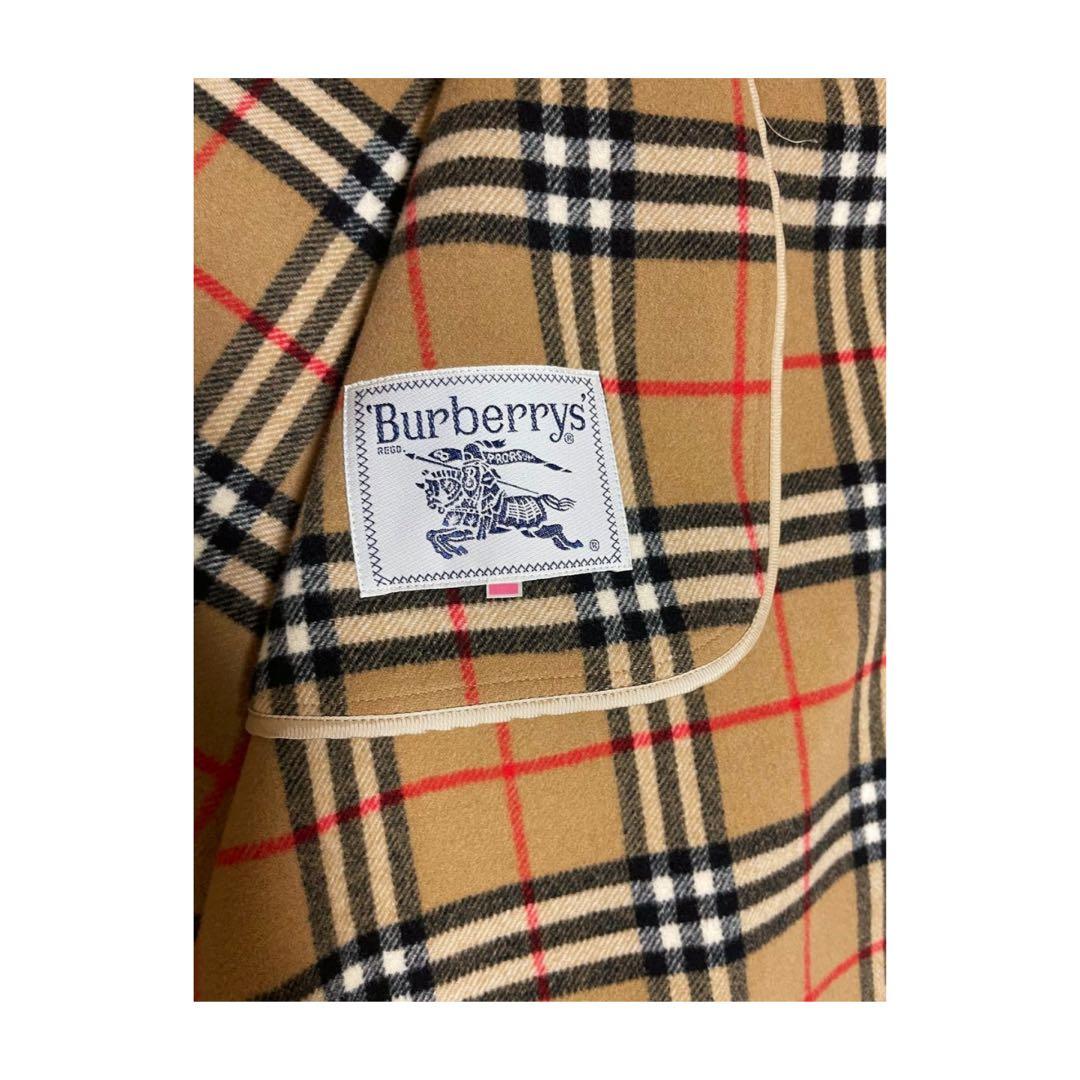 バーバリーズ　メルトンステンカラーコート カシミヤ混　バーバリー　ヴィンテージ